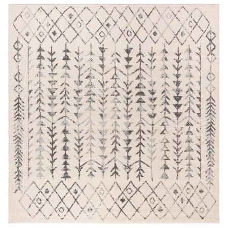 Safavieh 6 ft. 7 in. x 6 ft. 7 in. Tulum Square Power Loomed Area RugIvory & Grey TUL262A-7SQ